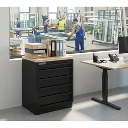 FEISTOS Werkstatteinrichtung EOS Blackline 3 | Werkstatt Schubladenschrank - Schwarz