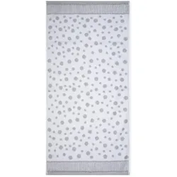 Ross Walk-Frottier Handtücher Tupfen allover Handtuch 50x100 cm | silber - grau