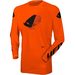Ufo Plast, Herren, Velotrikot, UFO-T-Shirt, schmal geschnitten, radiales Kreuz, Farbe: Neonorange, Grösse L (L), Orange, L