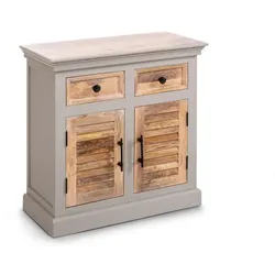 Kommode Toulon Holz Grau, Weiß Grau /