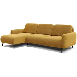 ECKSOFA FEBE 4-Sitzer links, dunkelgelb