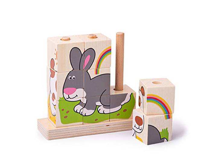 Bigjigs Toys blokken stapelen (dieren)