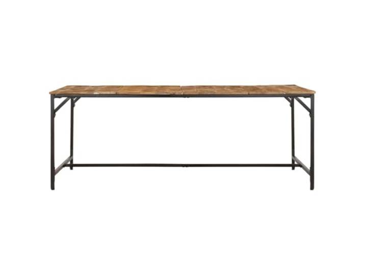 KGHERMDF Esstisch 200x100x75 cm Massives Mangoholz Stabiler Eisenrahmen, Industriestil, Pflegeleichte Oberfläche, Einzigartige Holzmaserung