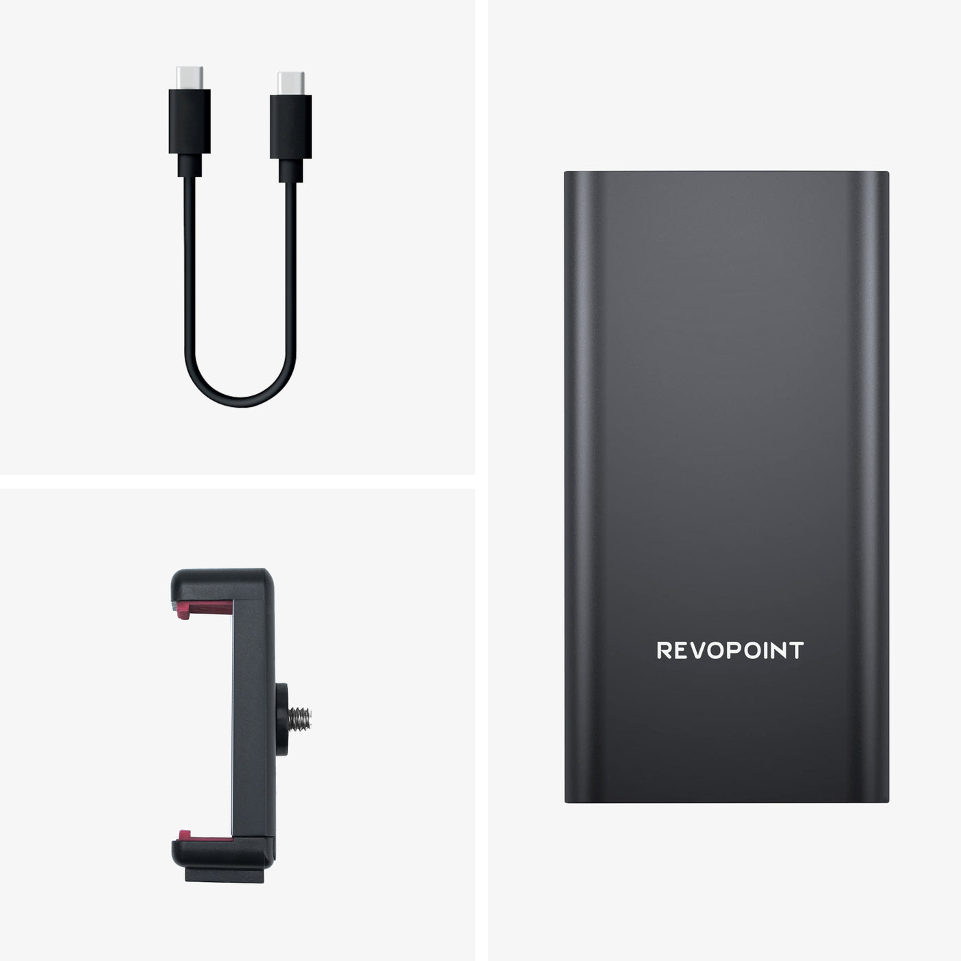 Revopoint MIRACO Power Bank Kit 10000-MAH-POWER-BANK-PHONE-HOLDER-ADAPTER-AND-USB-TYPE-C-TO-TYPE-C-CABLE