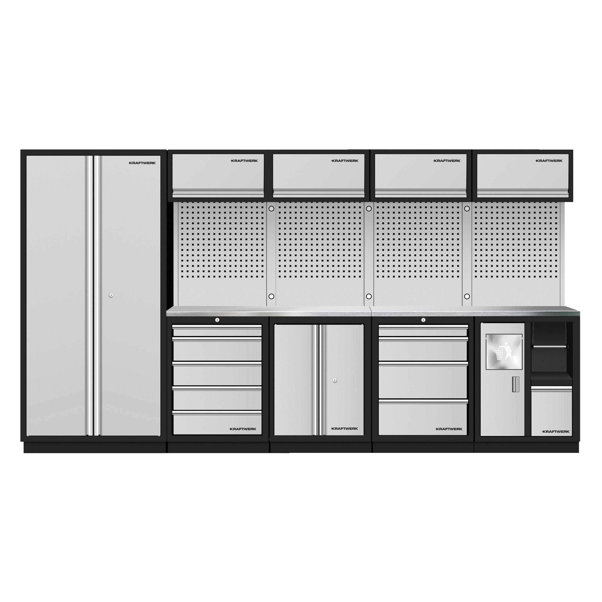 Kraftwerk Mobilio 5-Element-Werkstatt-Schrankwand (363.50 cm, 200 cm) (3964HIX)