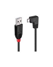 Lindy USB-Kabel USB M bis Micro-USB Typ B M 2.0 50 cm 90° Stecker geformt (31975)