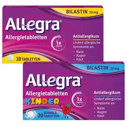 Allegra® Allergietabletten, + Allegra® Allergietabletten für Kinder 1 Set
