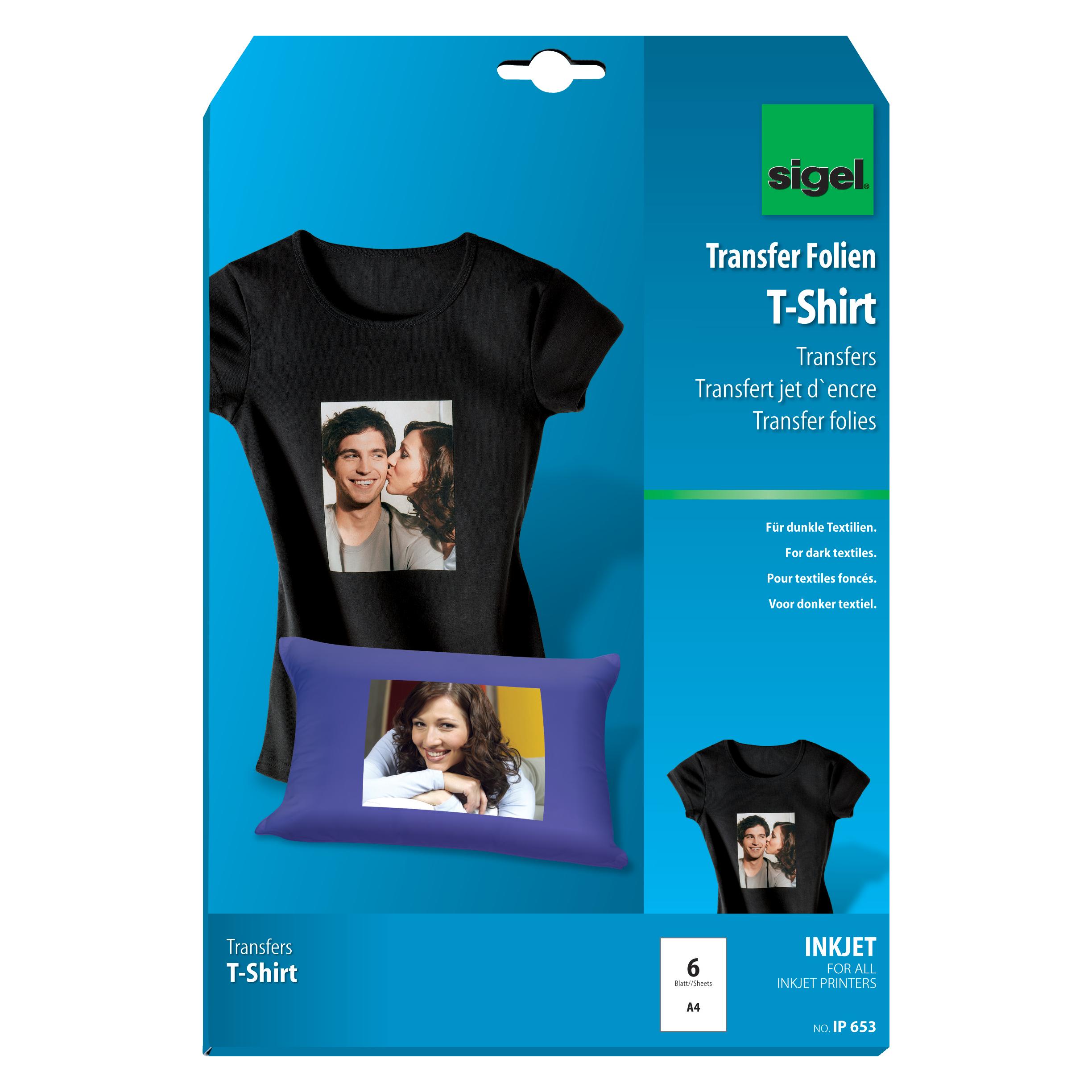 Sigel InkJet Transfer Folien für T-Shirts (IP653)