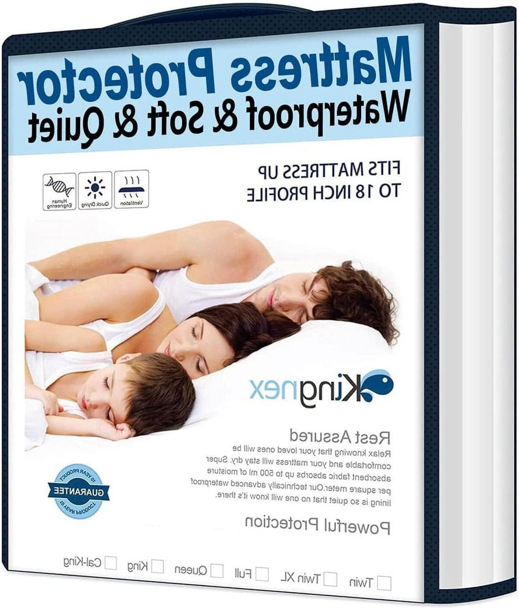 Waterdichte matrasbeschermer van bamboe, Queen Size, Wit