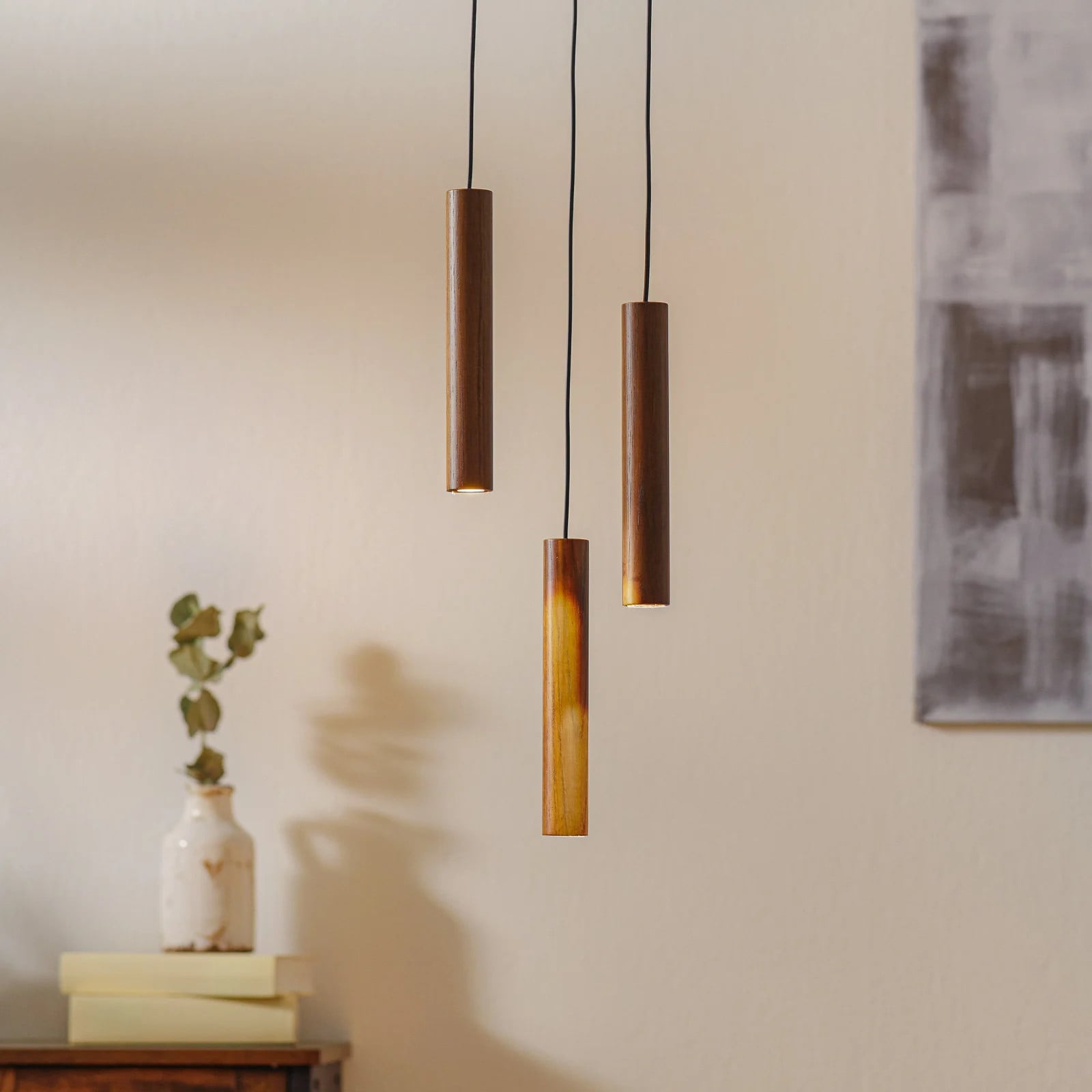 Umage Chimes Cluster 3 hanglamp - Bruin hout