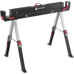 Toolcraft, Werkbank + Arbeitsbock, TO-10311630 Stahl Arbeitsbock klappbar, höhenverstellbar 590 kg (B x (115.70 cm, 68.70 cm)