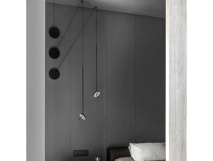 LEDS-C4 Hängeleuchte Invisible Single, dimmbar, schwarz, für Wohn- / Esszimmer, Metall, Modern