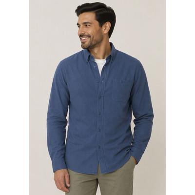 Flanellhemd MAN'S WORLD "Zeitlos. Vielseitig. Immer passend", Herren, Gr. 5XL, N-Gr, blau (navy), Flanell, Obermaterial: 100% Baumwolle, unifarben, regular fit normal, Ärmel mit Ärmelschlitz Manschette, Hemden, Regular Fit, Die weiche...
