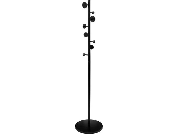 Kapstok staand 8 ronde haken Five® - Zwart