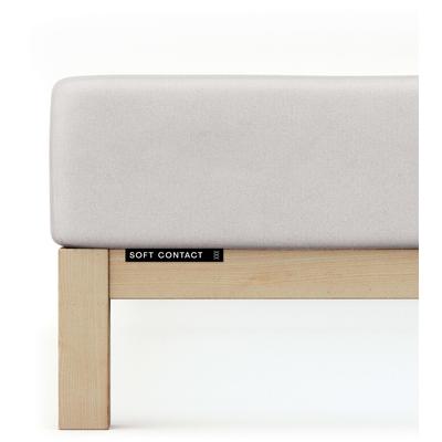 Spannbettlaken SCHLAFGUT "Soft Contact", grau (grau light), L:200cm, Feinbiber, Obermaterial: 100% Baumwolle, Bettlaken, Spannbettlaken, 100% Bio Baumwolle