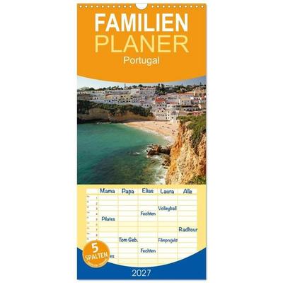 Familienplaner 2027 - Portugal mit 5 Spalten (Wandkalender, 21 x 45 cm) CALVENDO