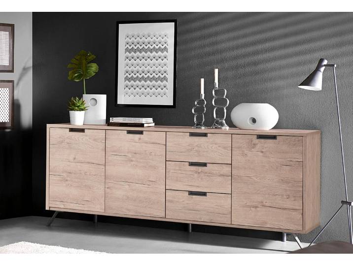 Sideboard HOME AFFAIRE Palma , braun (eichefarben), Sideboards, Sideboard, Breite 206 cm
