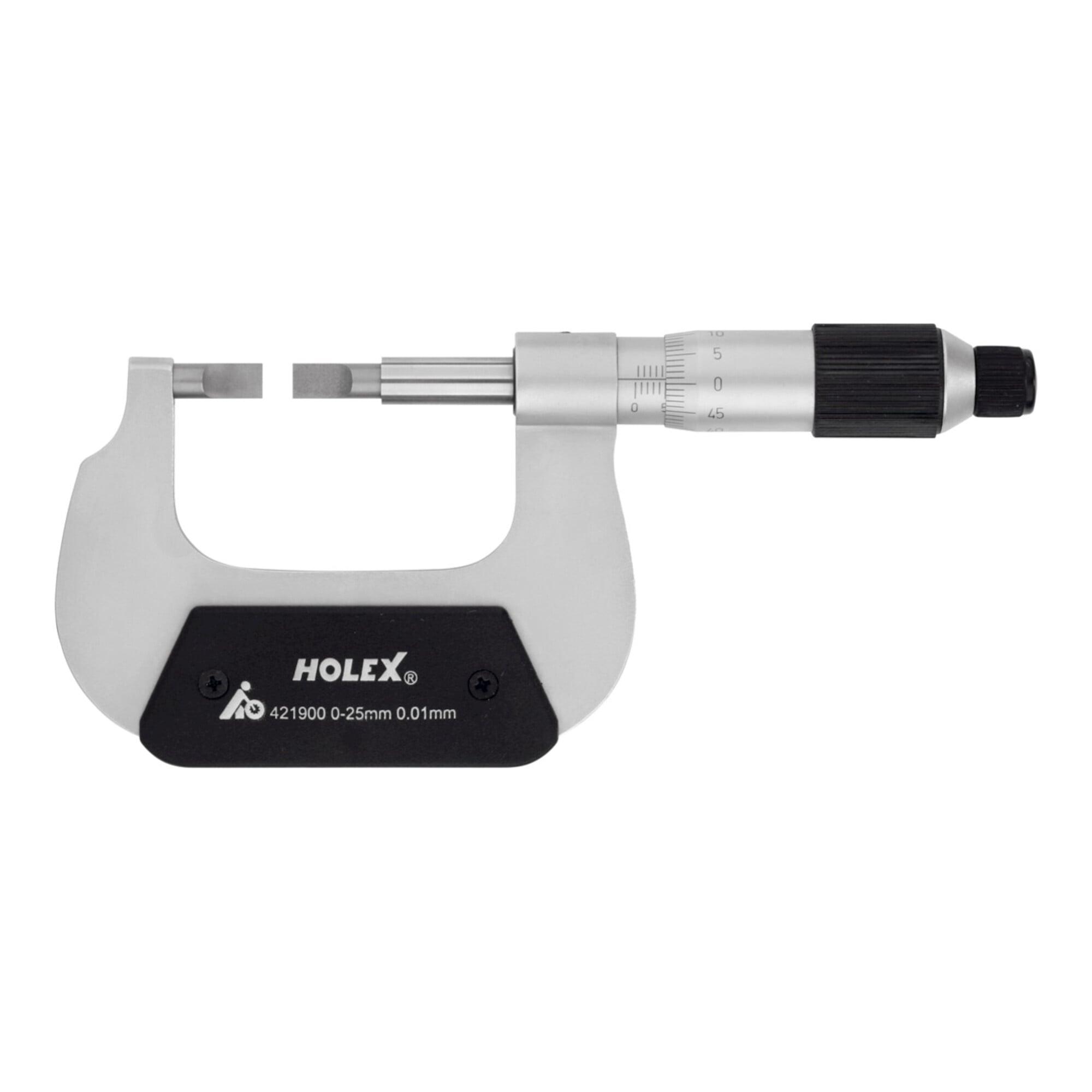 HOLEX Nuten-Bügelmessschraube Messbereich 0-25 mm (421900 0-25)