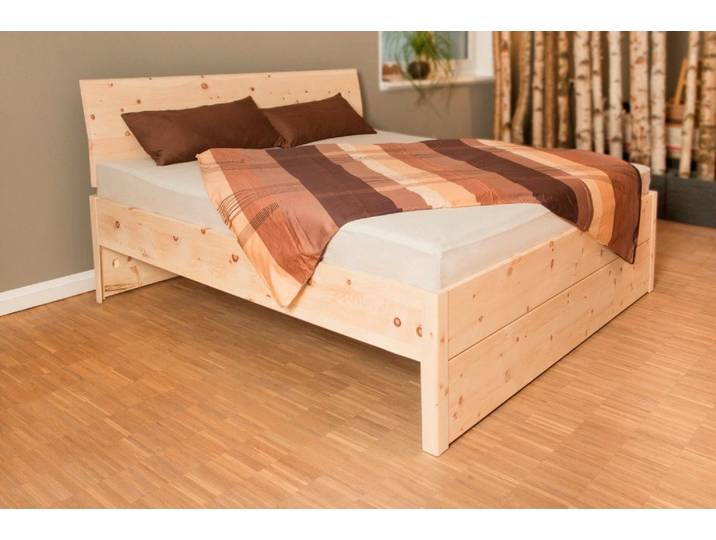 geborgenschlafen Massivholzbett aus Zirbenholz - Naturbett - Zirbenholzbett (Ella Massivholzbett, Boxspringbett aus massivem Zirbenholz), Hergestellt in Deutschland - Nachhaltig