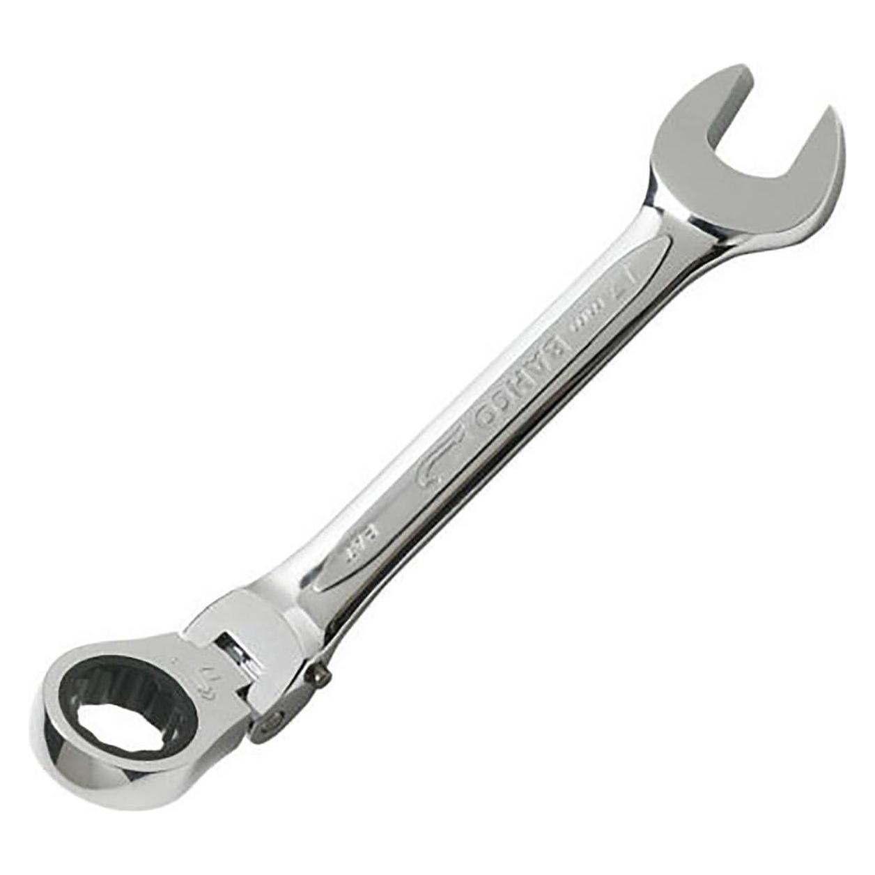 Bahco 10-mm-Knarren-Ring-Maulschlüssel mit Gelenkkopf, verchromt, 136 mm (10 mm) (41RM-10)
