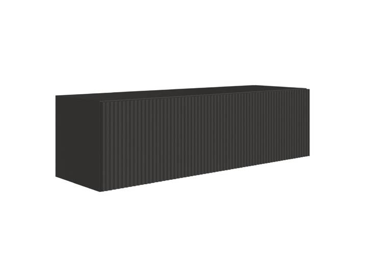 Meuble tv mural 1 porte, noir, 100 cm