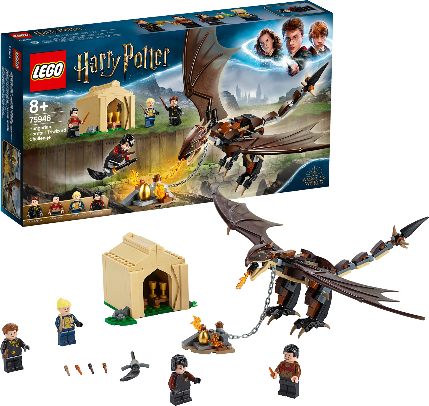 LEGO Harry Potter 75946 Het Drie-eenhoorn Toernooi: de Hongaarse Hoefijzerpaard
