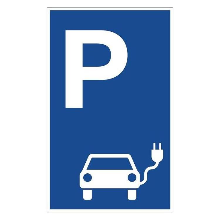 Moedel Parkplatzbeschilderung Parkplatz für Elektrofahrzeuge L400xB250 mm Aluminium blau/weiss (107897)