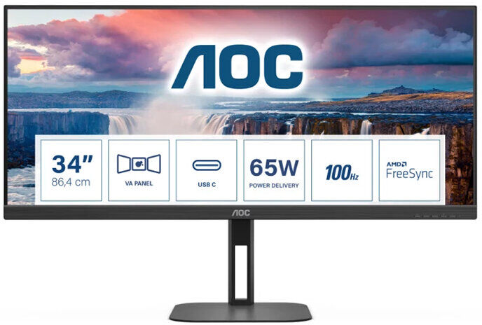 MONITOR LED AOC U34V5C/BK