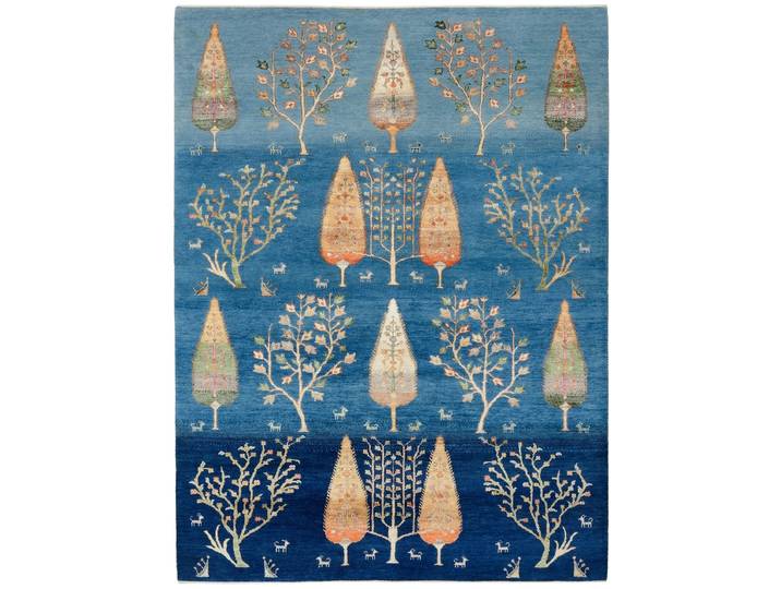 Gabbeh Loribaft Atelier Teppich 153x206 Handgeknüpft Modern Orientteppich