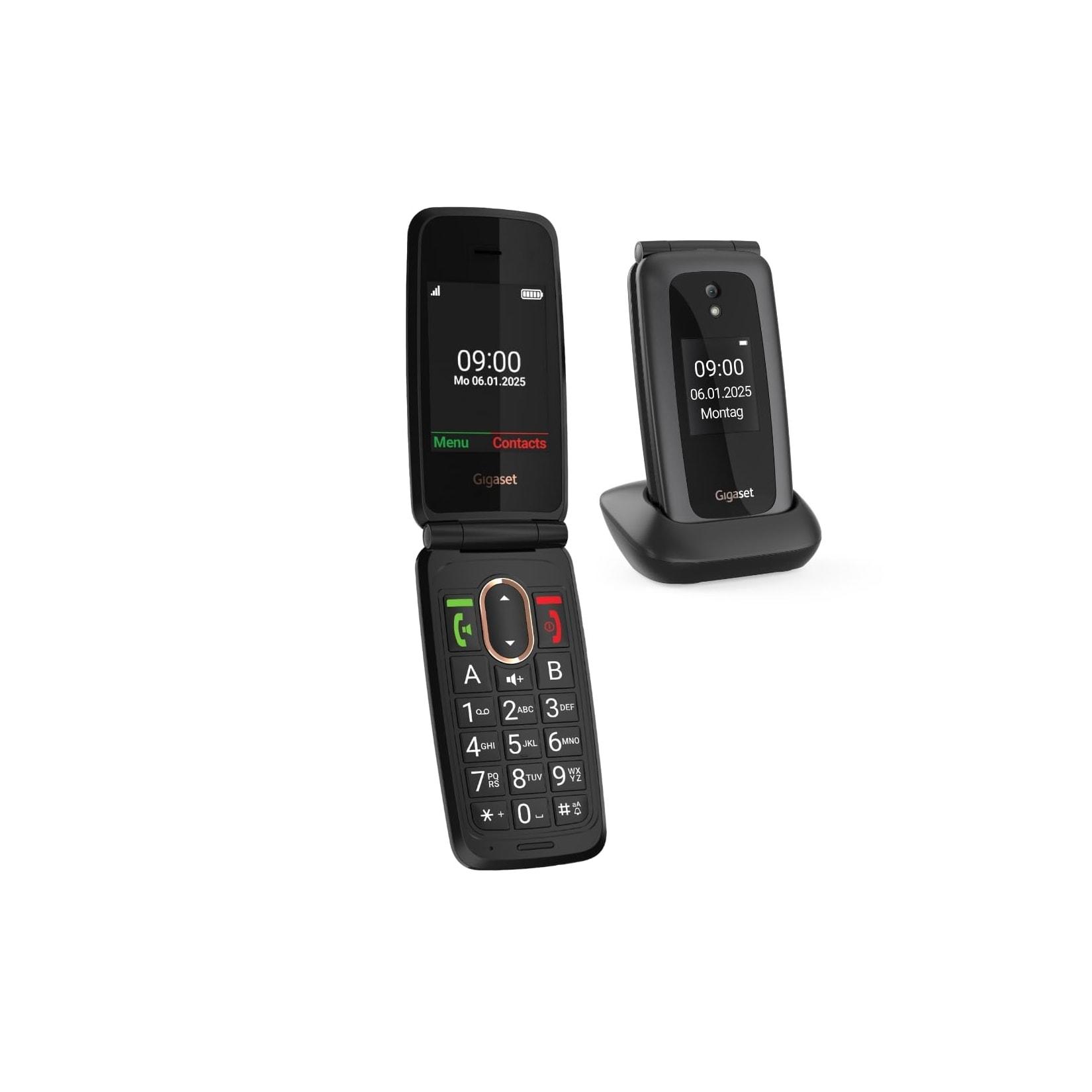 Gigaset GL795 Dark Grey Handy (Seniorenhandy, Klapp)
