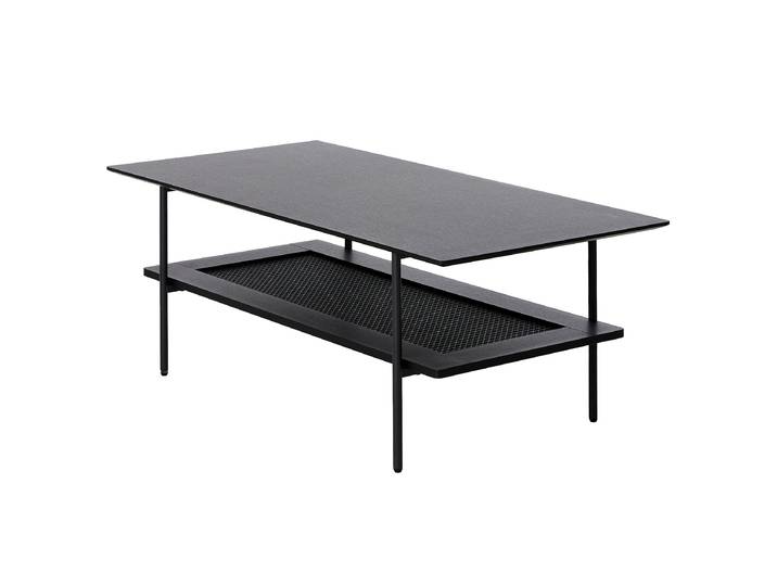 Table basse Stillings 110 x 40 x 55cm Noir/Imitation chêne marron-noir