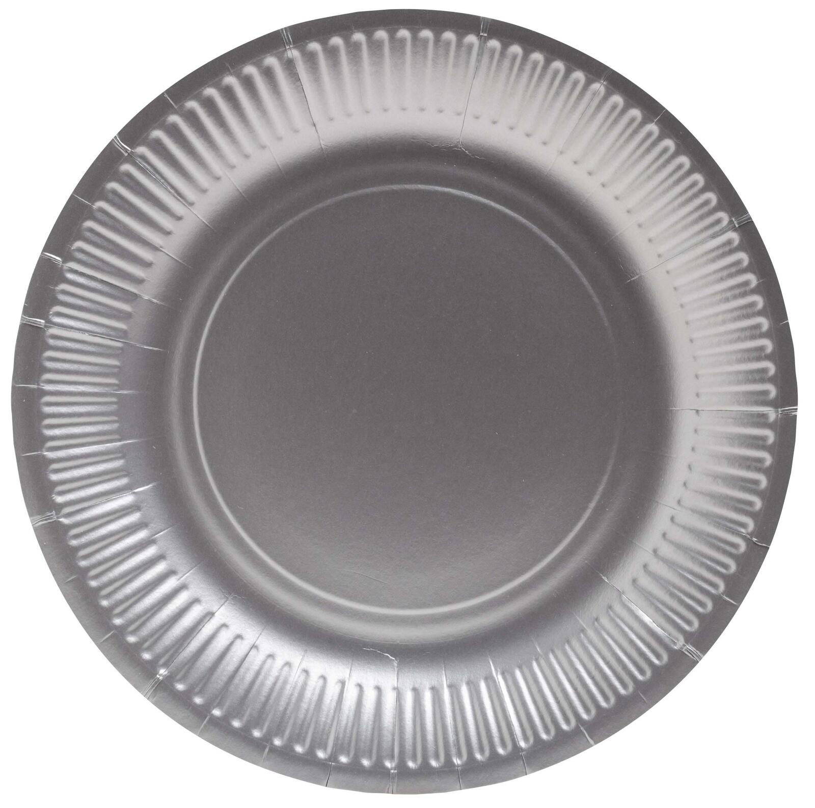 PROnappe Pappteller, silber 23 cm 79311I