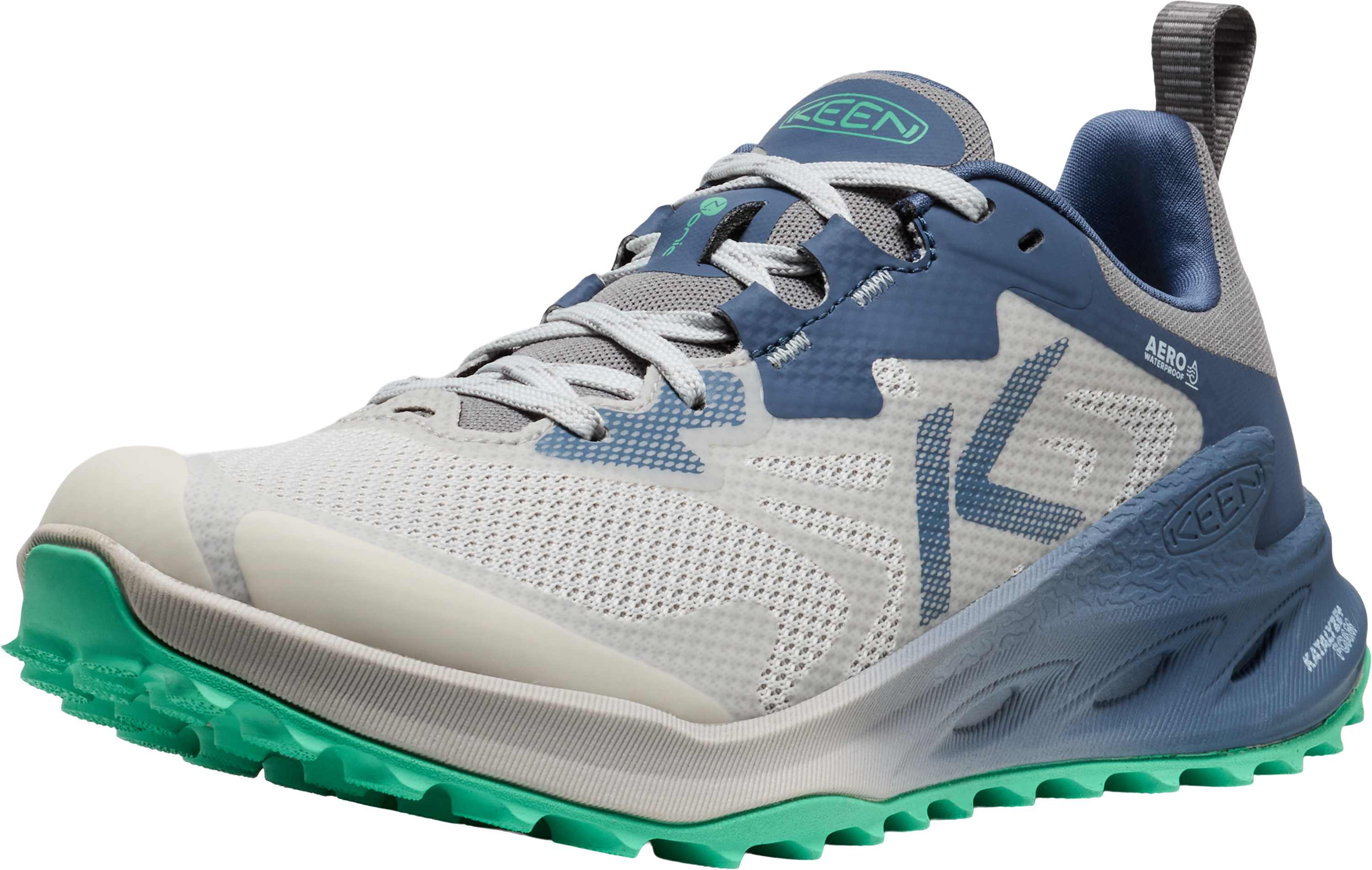 Outdoorschuh KEEN "ZIONIC NXT WP", Damen, Gr. 41, Synthetik, blau (vapor, ballad blau), Textil, Schuhe Outdoorschuh, wasserdicht und atmungsatkiv vapor, ballad blau 41, Synthetik