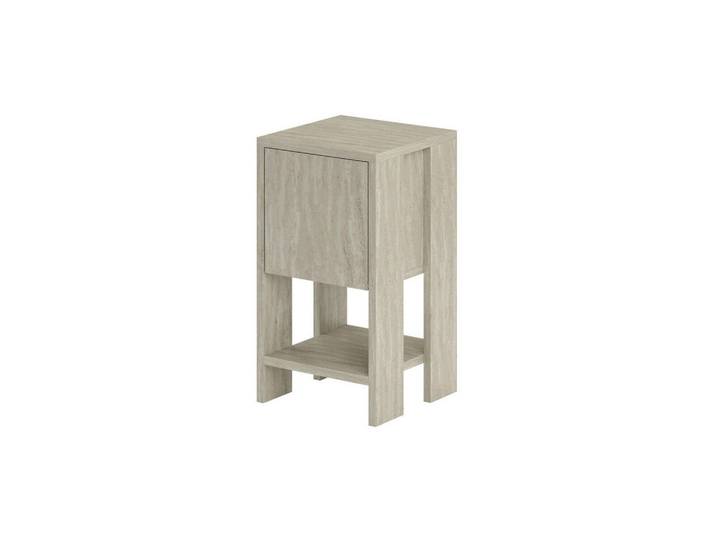 Calicosy Nachttisch 1 Tür aufklappbar Ema 30/30/55 cm, Beige, 30x55x30 cm, Schlafzimmer, Nachtkästchen