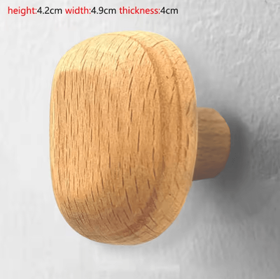 Inspire Curations Minimalist Wooden Wall Hooks Natural Coat & Key Hanger For Entryway fx b