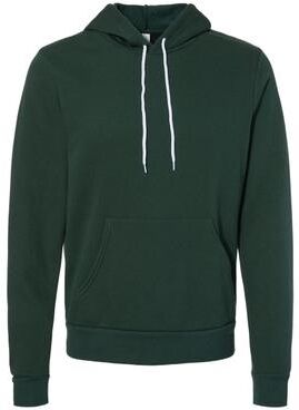 Bella + Canvas 3719 Sponge Fleece Hoodie in Forest Green size Medium B3719, BC3719