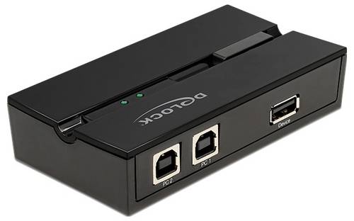 Delock 11491 USB 2.0-Umschalter Schwarz