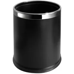 Papierkorb Simex 9 L Edelstahl schwarz Mülleimer ohne Deckel