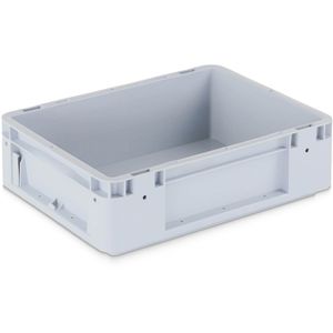 Alpha-Paletten Eurobox Silverline, grau, 10 Liter, geschlossene Griffe, 40 x 30 x 12cm