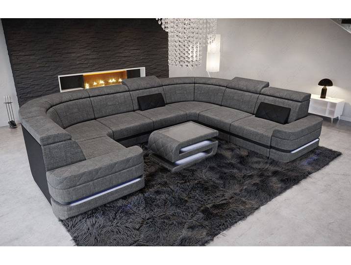 Couchlandschaft Positano U-Form in Stoff
