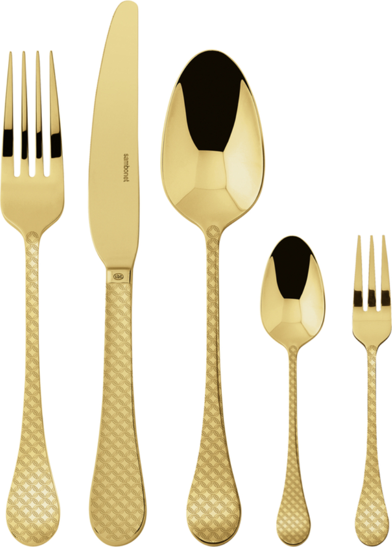 Sambonet Besteck Taormina Mirror Gold Set 30 tlg.