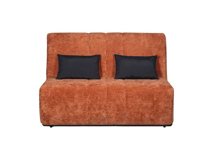 Banquette-lit BZ CARESSE tissu chenillé terracotta