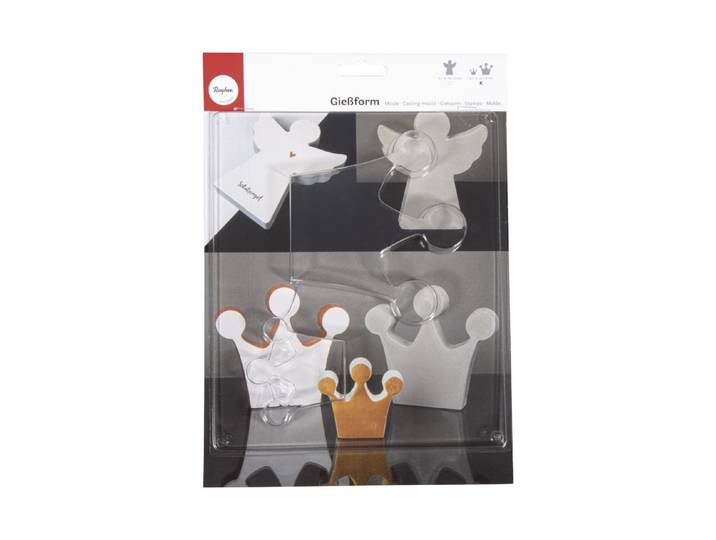 Rayher PET-Giessform Kronen 13 × 12 × 2 cm 6.5 × 7 × 2 cm