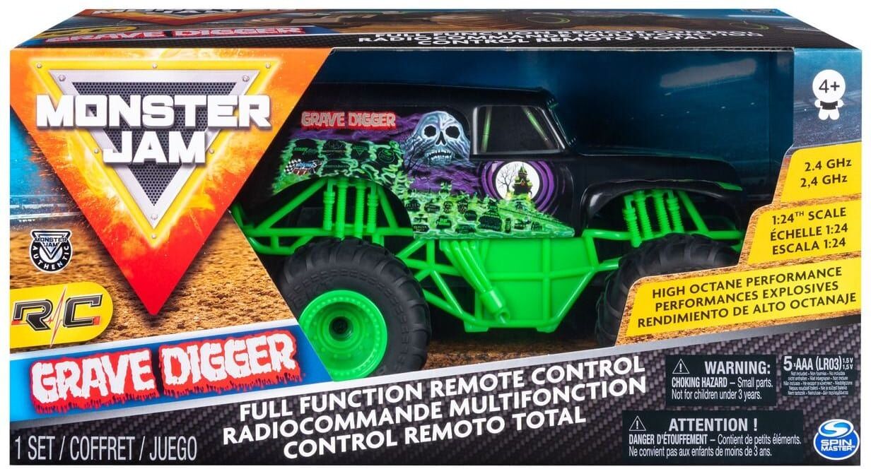 Monster Jam R/C Grave Digger 1:24 Scale 2.4GHz Remote Control Car by Spin Master