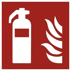 Feuerlöscher ISO 7010, Kunststoff, 148x148 mm