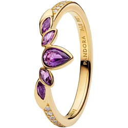 Pandora 164135C01 Damenring Disney Frozen Königin Anna Tiara Goldfarben, 56/17,8