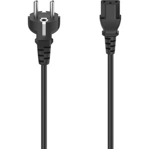 Hama Netzkabel 200738, 3-polig, 2,5 m, Schutzkontakt-Stecker / Kaltgeräte-Buchse