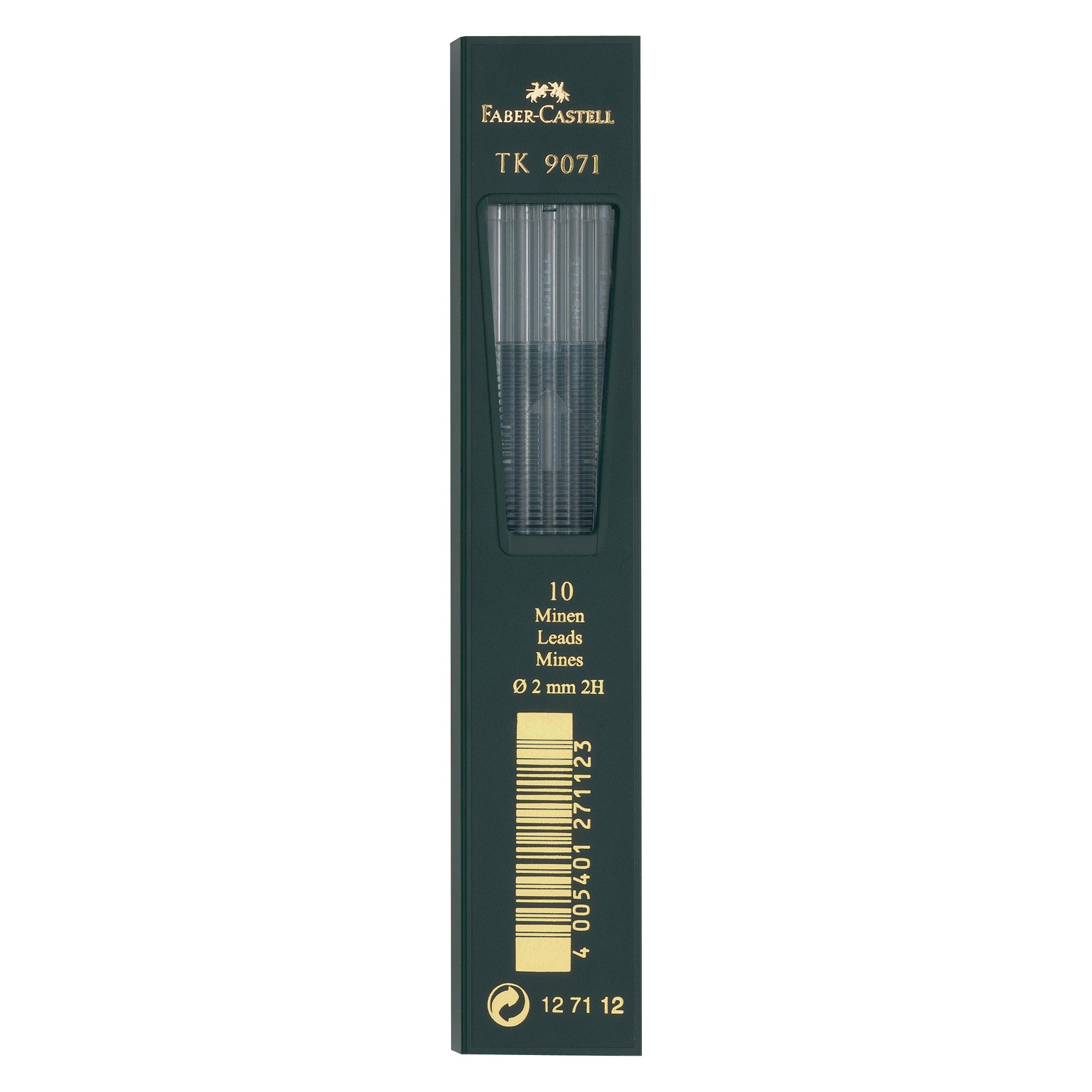 Faber-Castell Minen TK-9071 2mm 2H (Schwarz, 2 mm, 10 Stk.) (127112)
