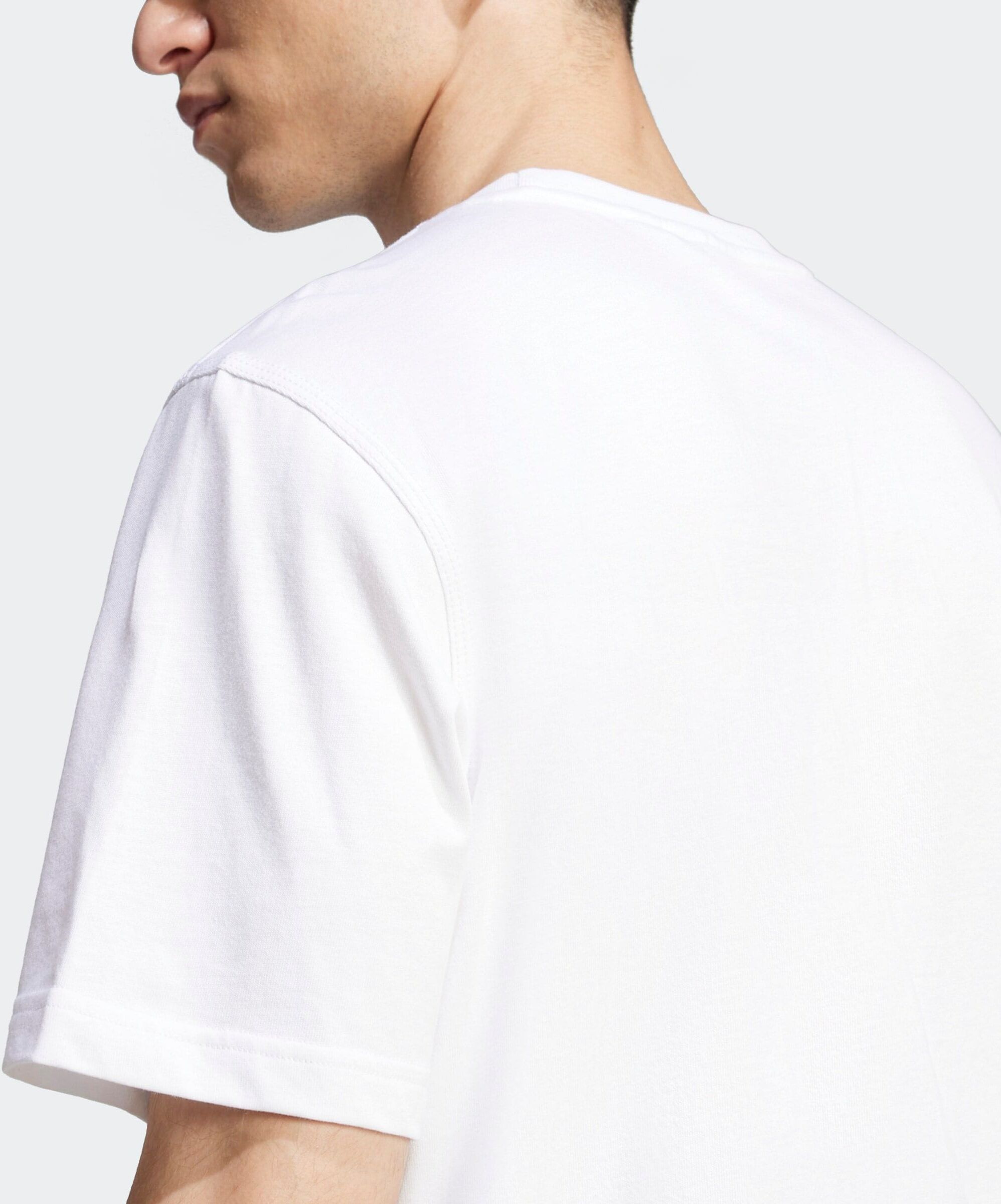 T-Shirt ADIDAS ORIGINALS "TREFOIL ESS TEE", Herren, Gr. XL, weiss (weiß), Obermaterial: 100% Baumwolle, normal, Shirts T-Shirt, mit Trefoil Logo auf der Brust, Kurzarm, aus Baumwolljersey weiß XL