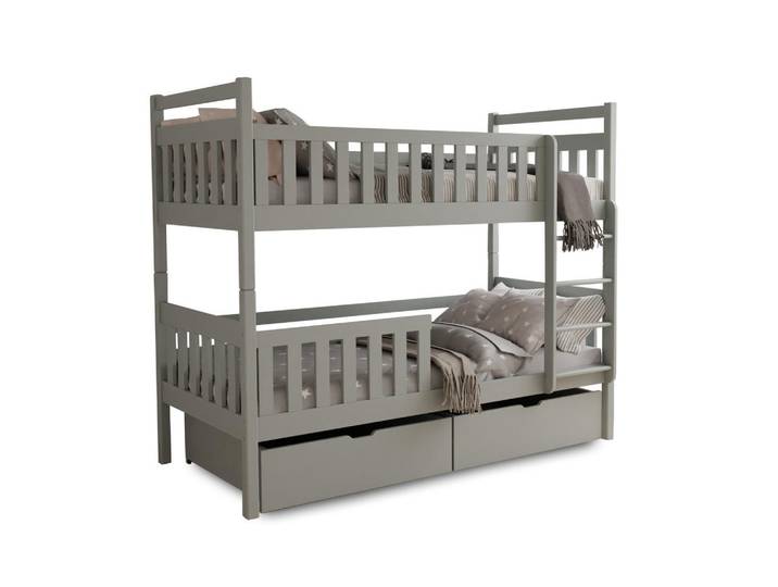 Deine Möbel 24 Etagenbett Mico Aschgrau 90/200, Grau, Holz, Babymöbel & Kindermöbel, Kinderzimmer & Jugendzimmer, Stockbetten